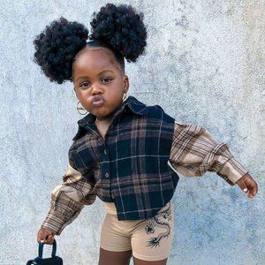 NovaKids! Mini Check The Forecast Flannel Top - Black/combo Size 8